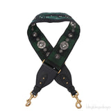 Christian Dior Green Studded Shoulder Strap