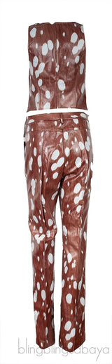 Britta Vest Top & Robyn Straight Faux Leather Pants