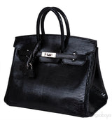 Birkin 25 Black Lizard PHW