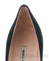 Black Hangisi Suede Pearl Pump