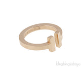 T Square Rose Gold Ring