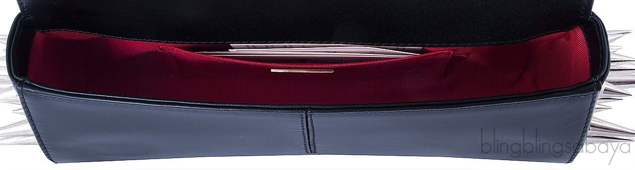 Marquise Spike Calf Saddle Clutch
