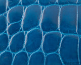 Blue Crocodile Large Top Handle Bag