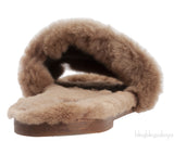Cognac Monogram Mink Fur Slides