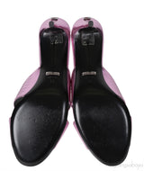 Gucci Criss-cross Metallic Pink Sandals