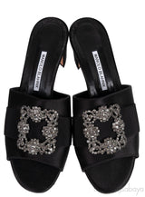 Martamod Black Satin Mules