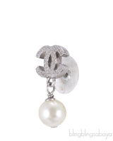 CC Quilt Pearl Dropped Earrings
