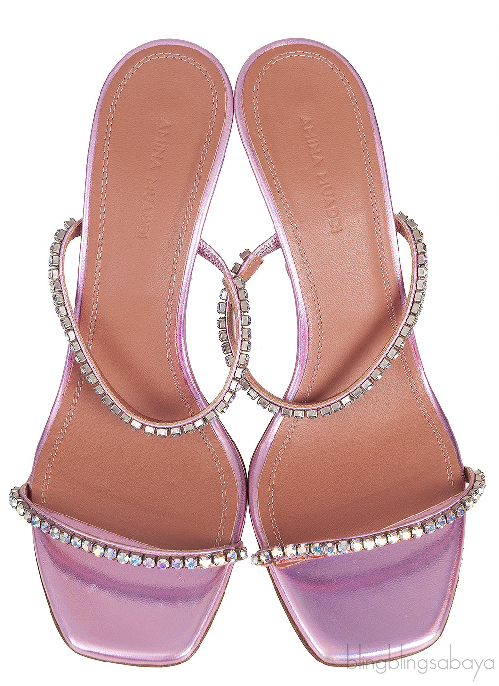 Crystal Embellished Leather Sandals