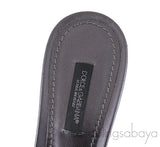 Grey Lace Crystal Vamp Slip-on Sandals