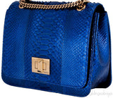 Blue Python Square Shoulder Bag