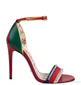 Multicolored Grosgrain Crystal Sandals