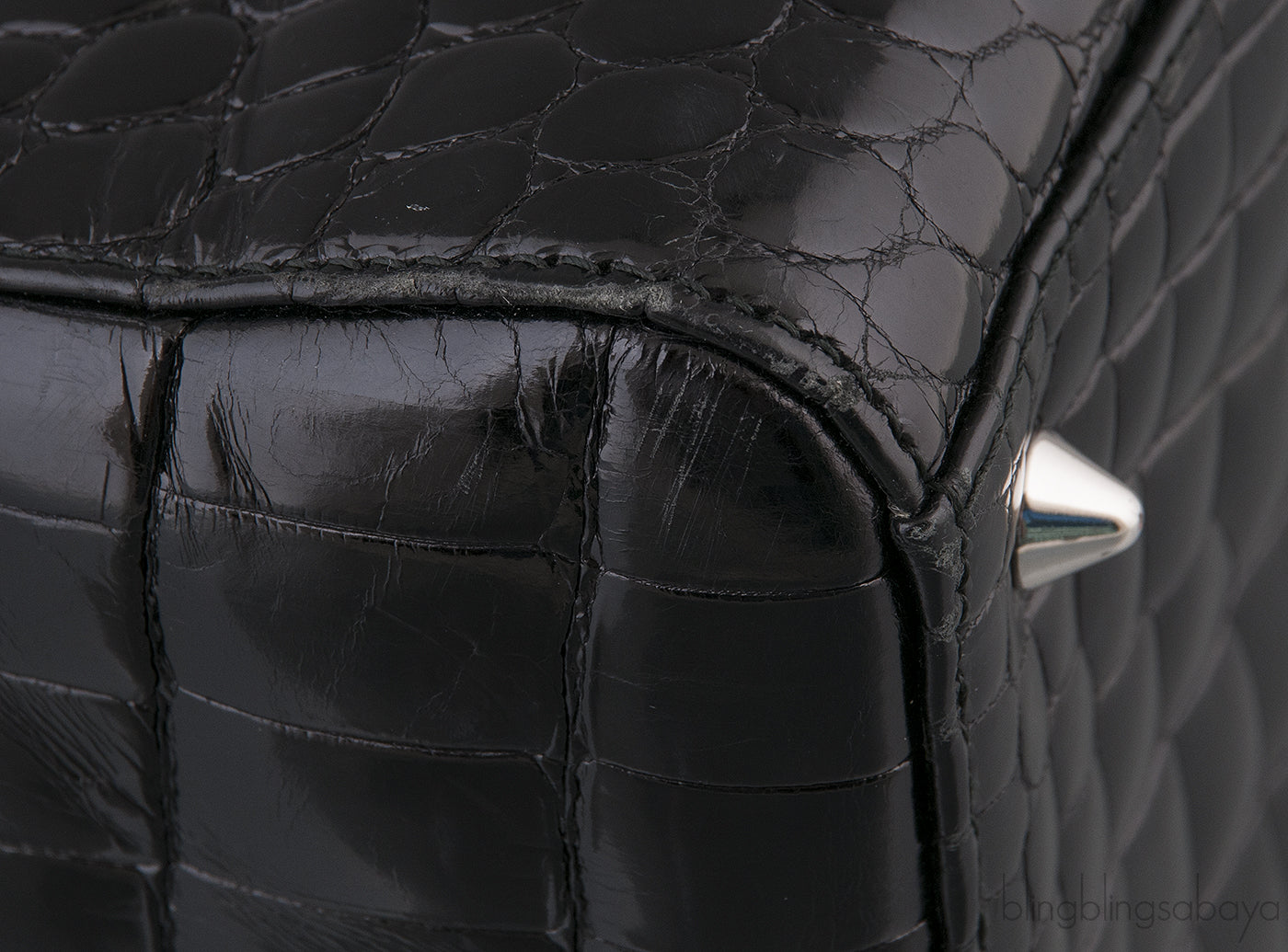 Lady Dior Black Crocodile Medium