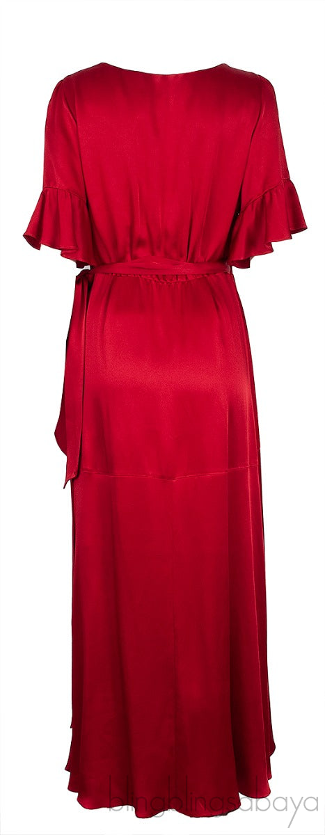 Red Grace Wrap Dress