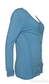 Blue Sleeveless Top & Cardigan