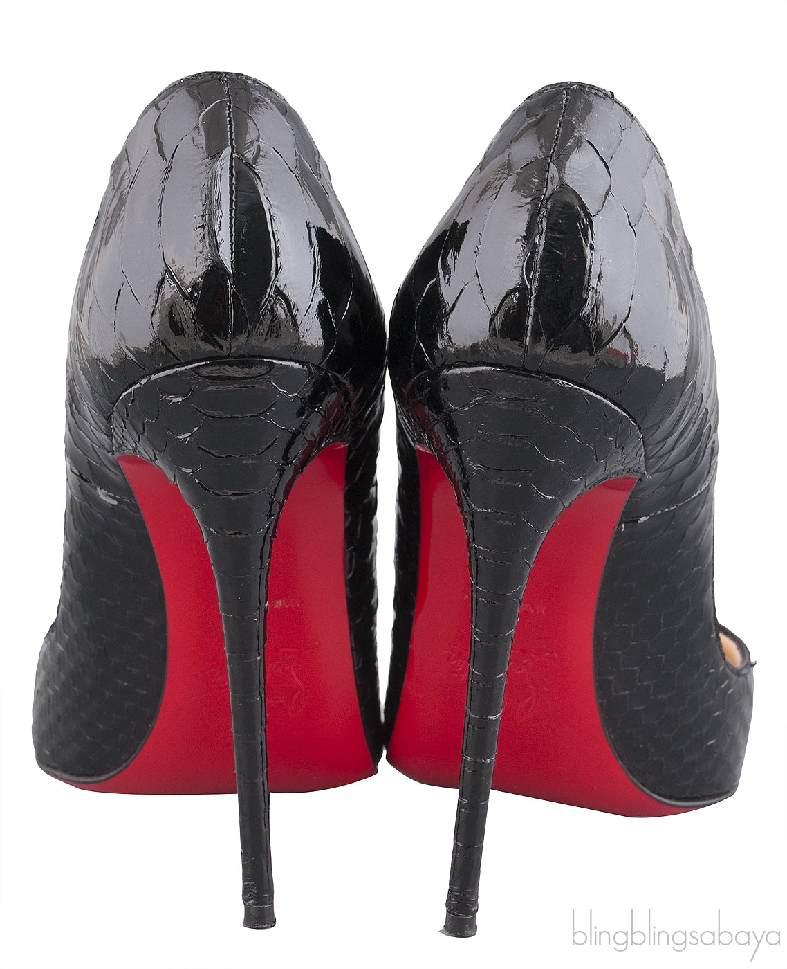 Black Python So Kate Heels