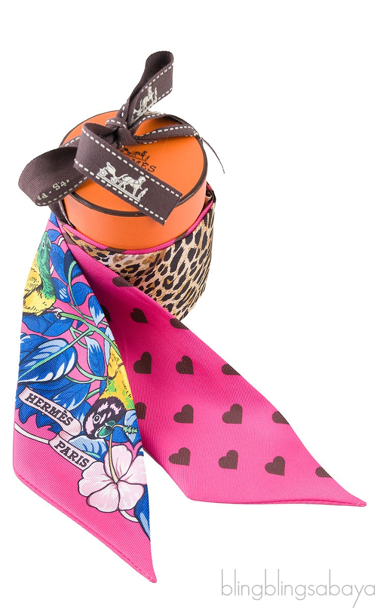 Jungle Love Love Pink Twilly