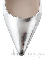 Coco Crystal Silver Metallic Heels