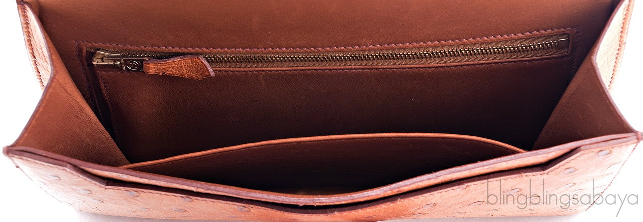 Vintage Medor Gold Ostrich Clutch