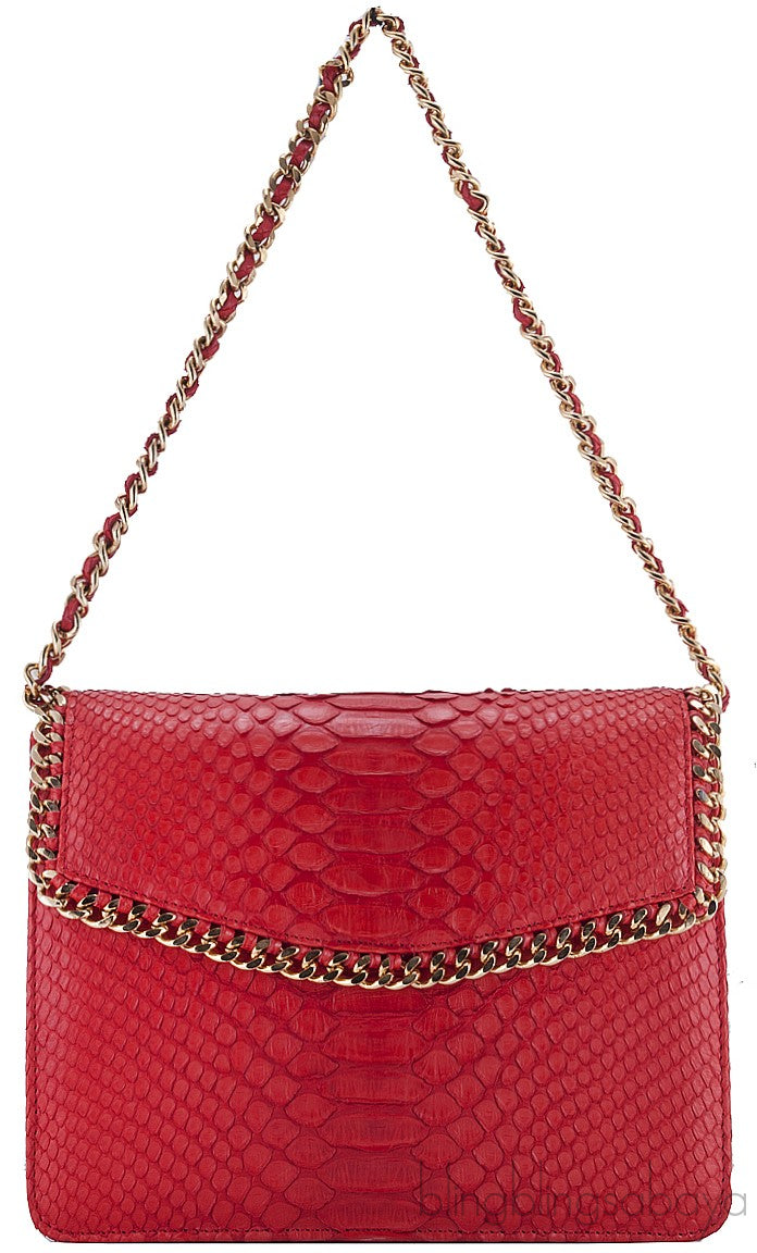 Red Python Clutch Grand