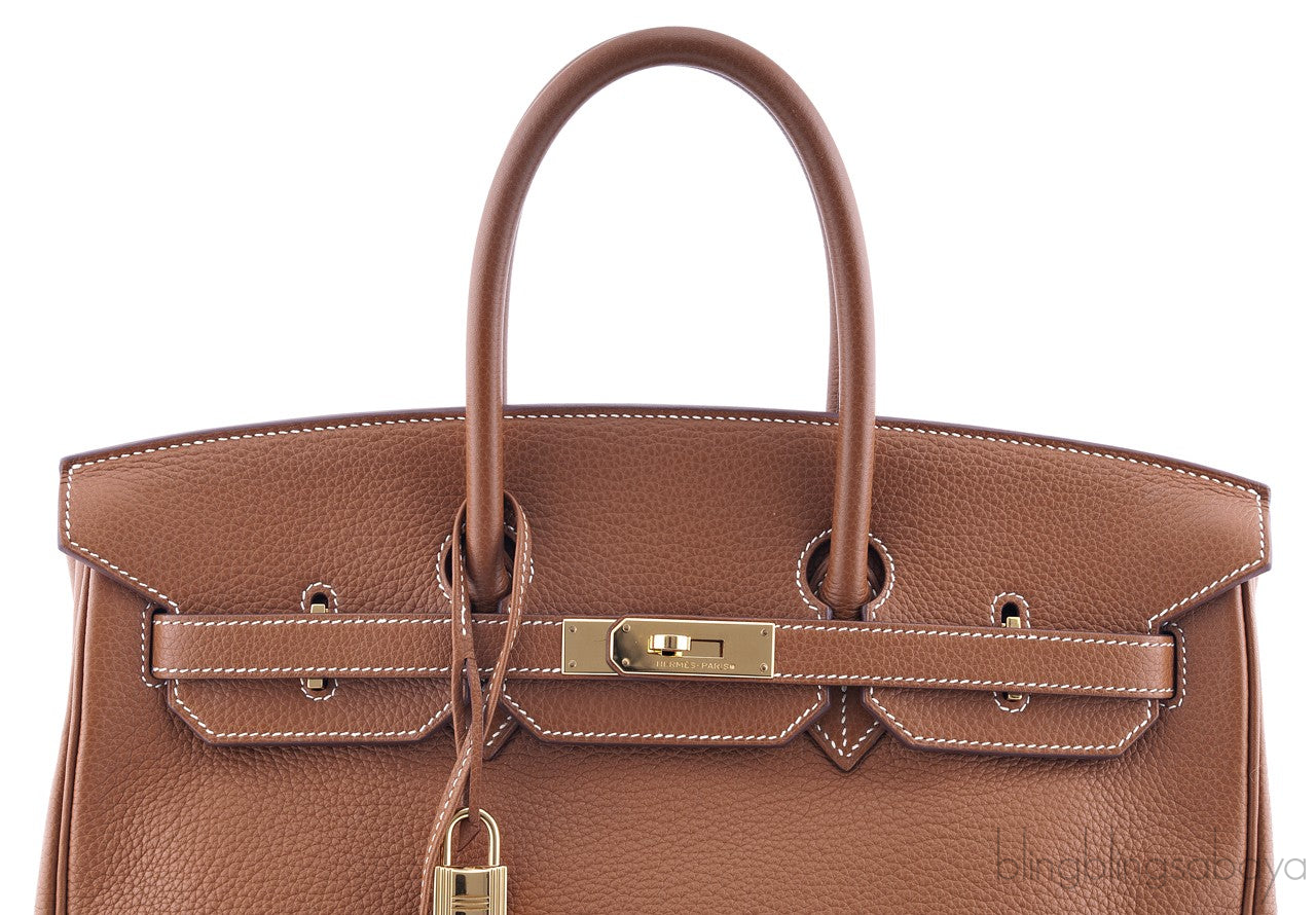 Birkin 35 Gold Taurillon Clem