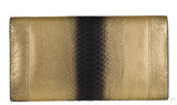 Gold & Black Python Clutch