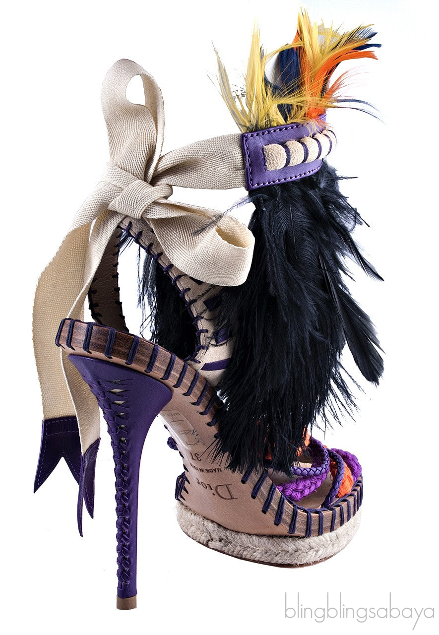 Tahiti Platform Feather Sandals