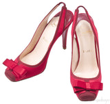 Red Nooka Crepe Satin Pump
