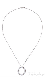 Love Diamond Paved Necklace