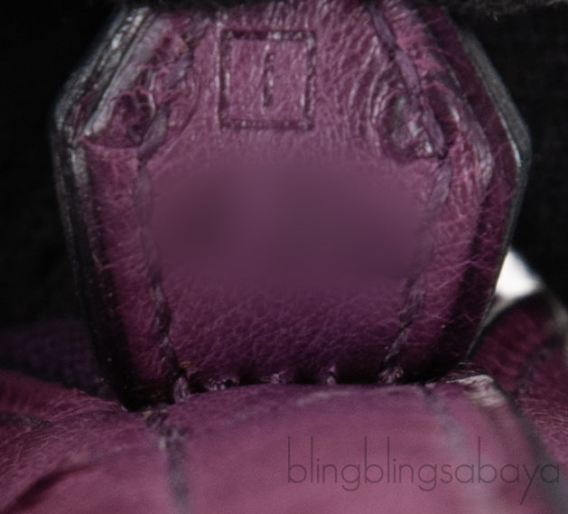 Bolide 27 Purple Ostrich Bag PHW