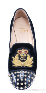 Intern Flat Velvet Spikes Loafer