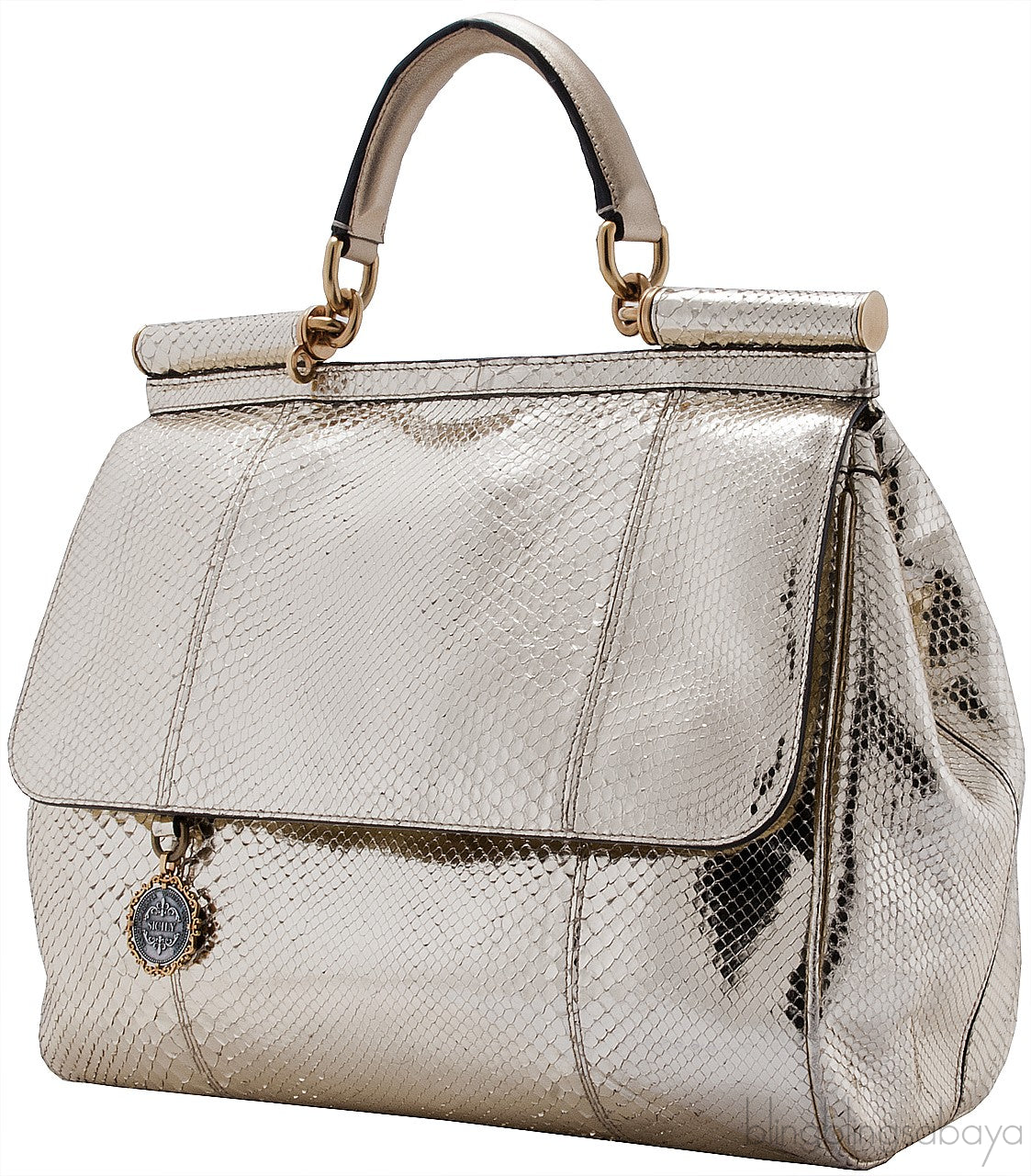 Snakeskin Miss Sicily Metallic Gold