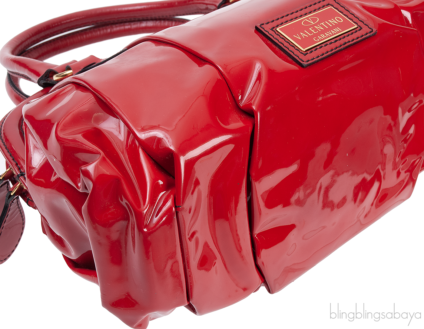 Valentino Garavani Red Patent Top Handle Bag