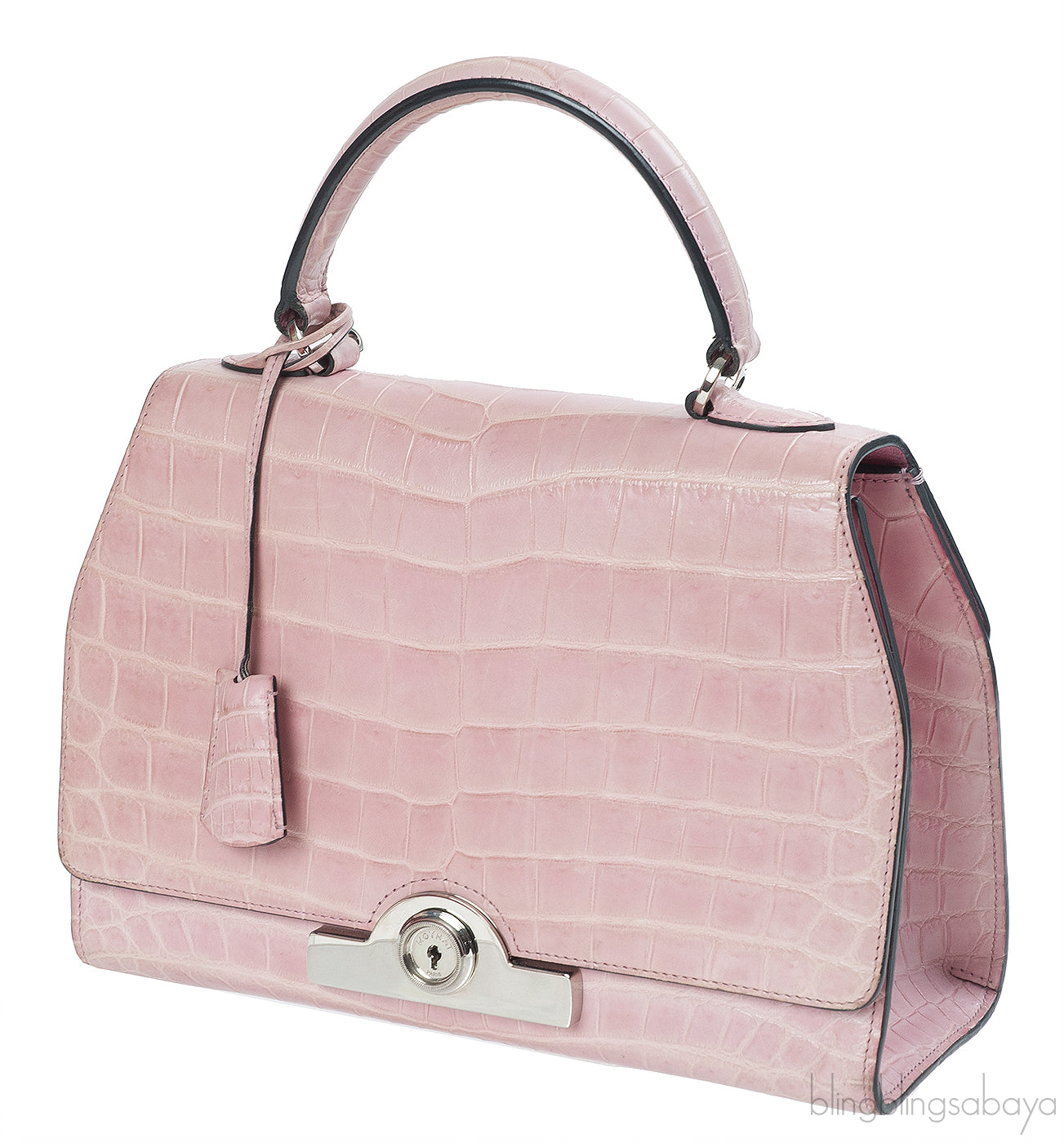 Moynat Rejane PM Pink Nilo Crocodile
