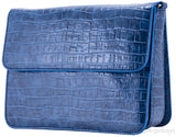 Faux Blue Croc Grace Bag