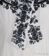Silk Floral Embroidered Top