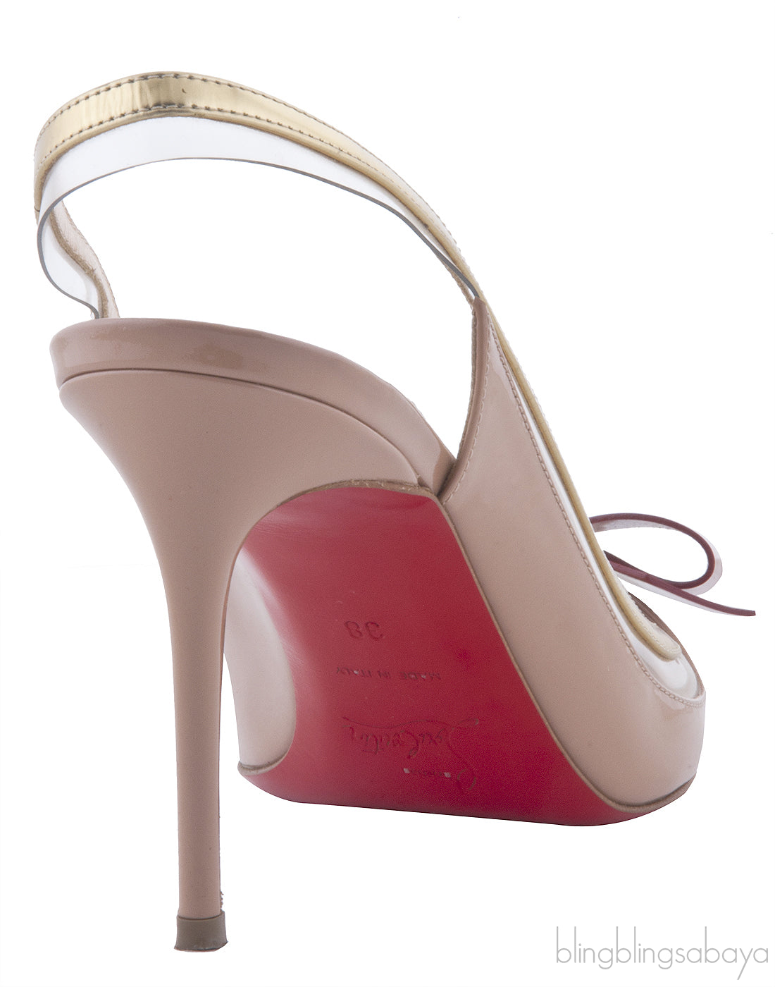Nude Colorblock Bow Slingback