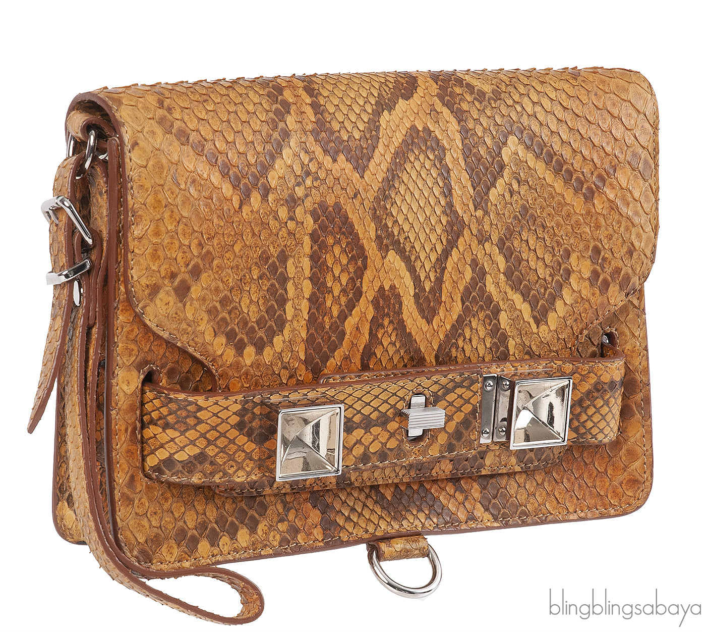 Proenza Schouler PS11 Python Amber Clutch Bag