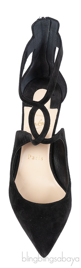 Christian Louboutin Rosas 85 Black Suede Heels