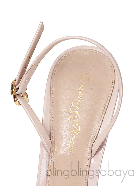 Pastel Pink Ribbon D\'Orsay Plexi 105mm Slingback