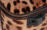 Leopard Pony Hair Medium Luggage Trolley