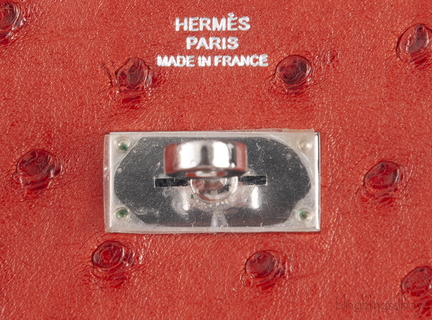 Hermes Kelly Wallet Brick Ostrich Wallet PHW