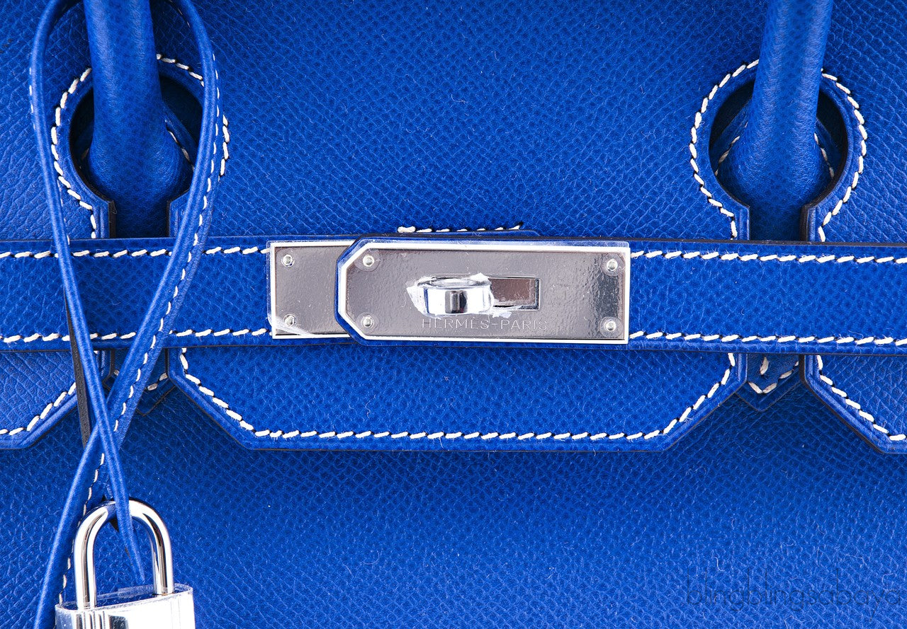 Birkin 35 Blue Electric Epsom
