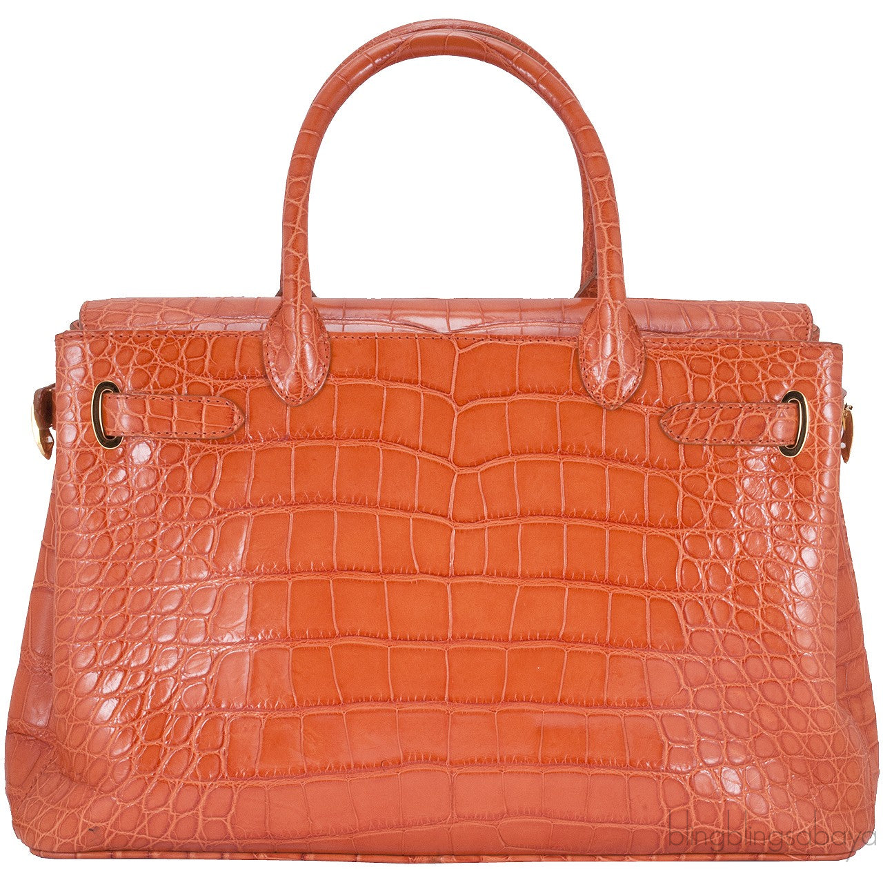 Darcy Orange Alligator Crocodile Bag