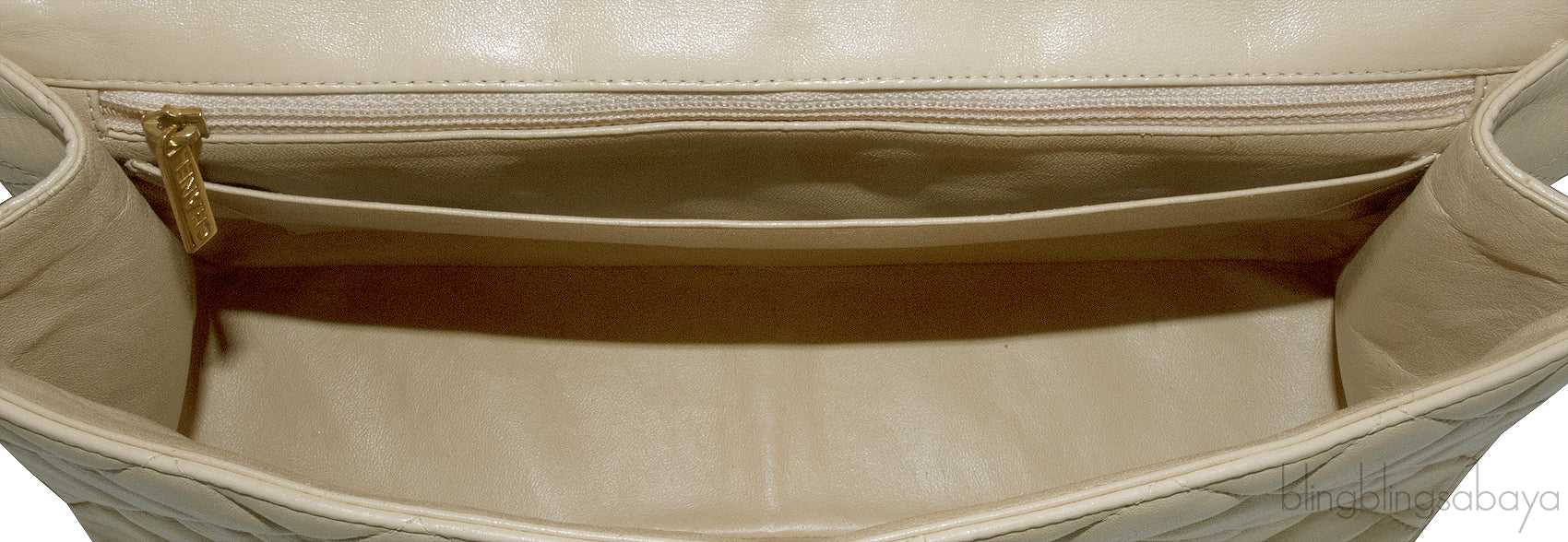 Beige CC Jumbo Flap Bag