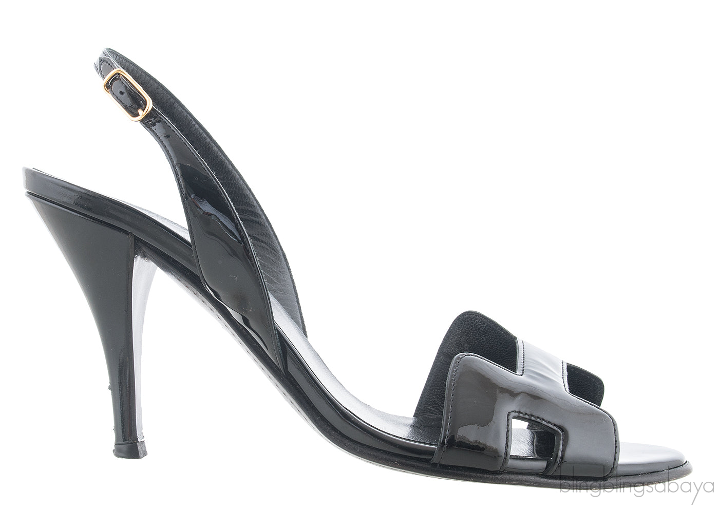 H night 90 Black Patent Heels