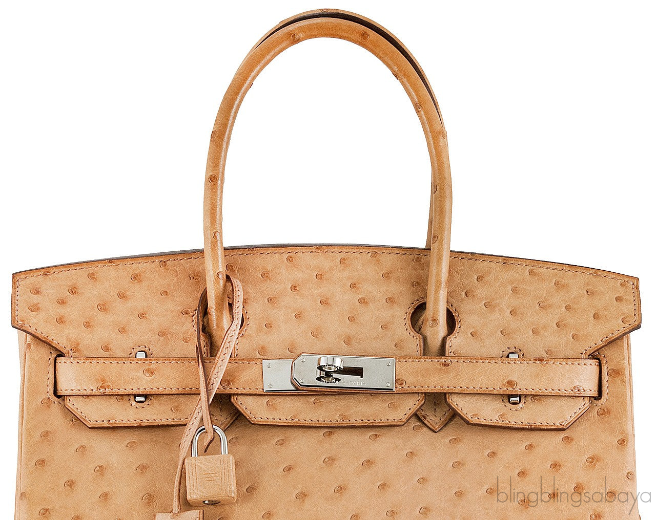 Birkin 30 Natural Gold Ostrich PHW