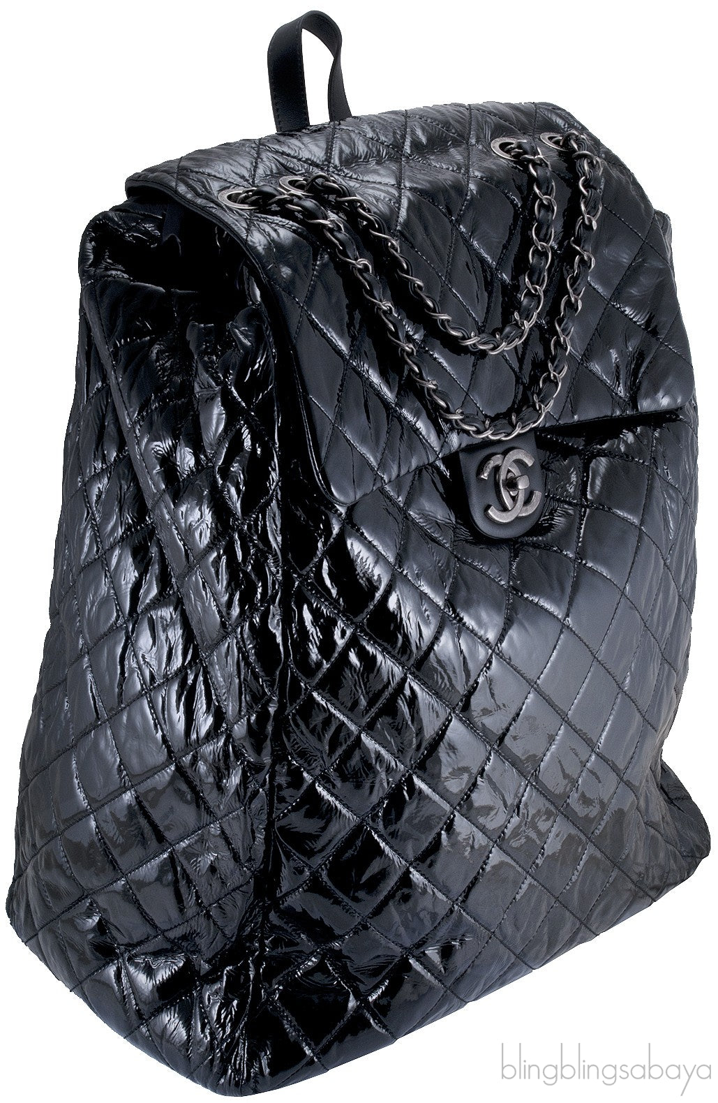 Black Quilted Shopping Trolley Bag
