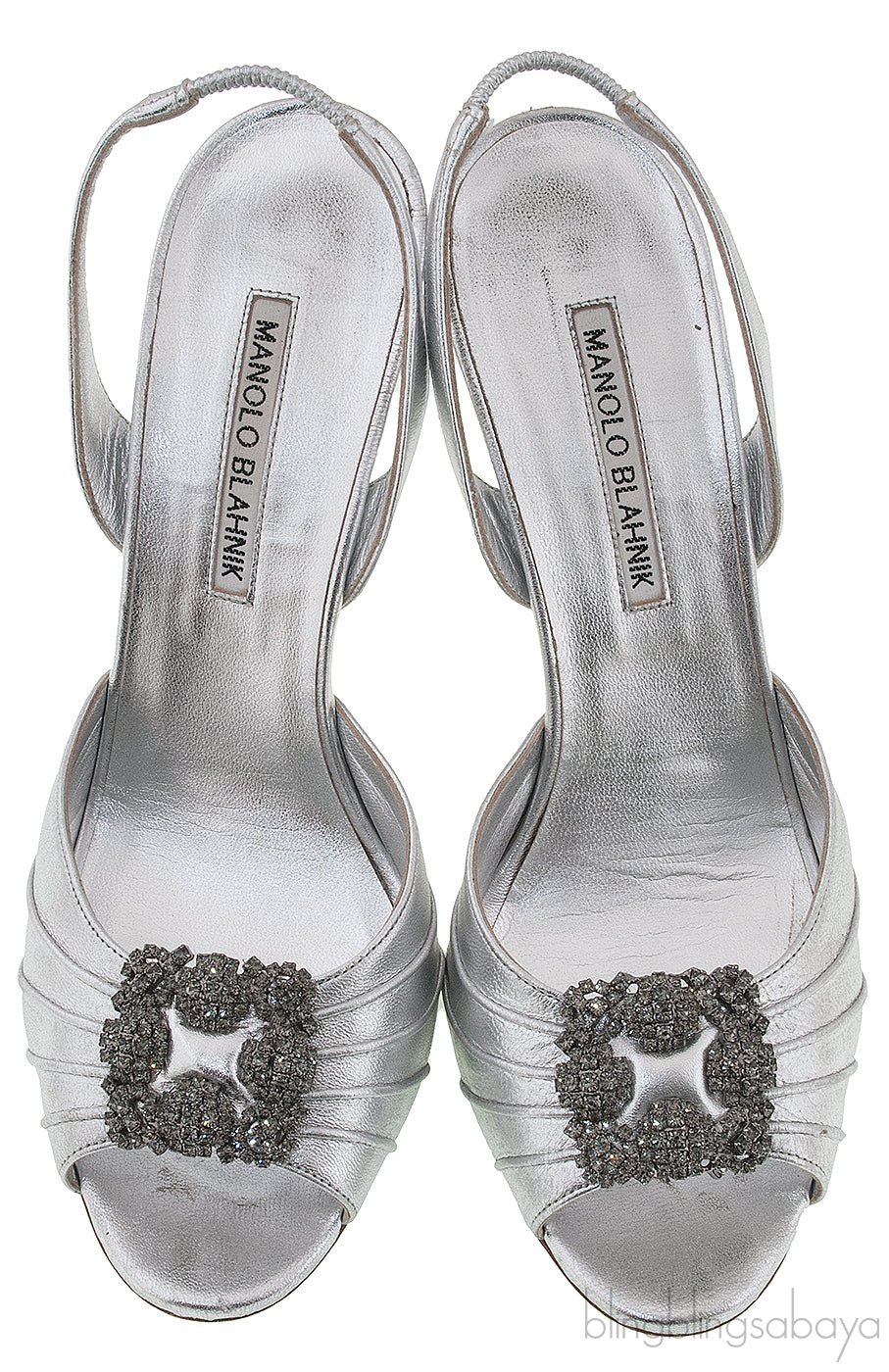 Cassia Silver Peep Slingback Pump