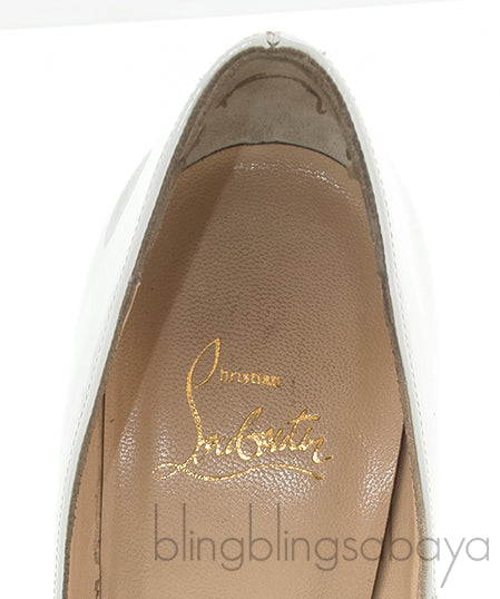 White Patent Pigalle Pump