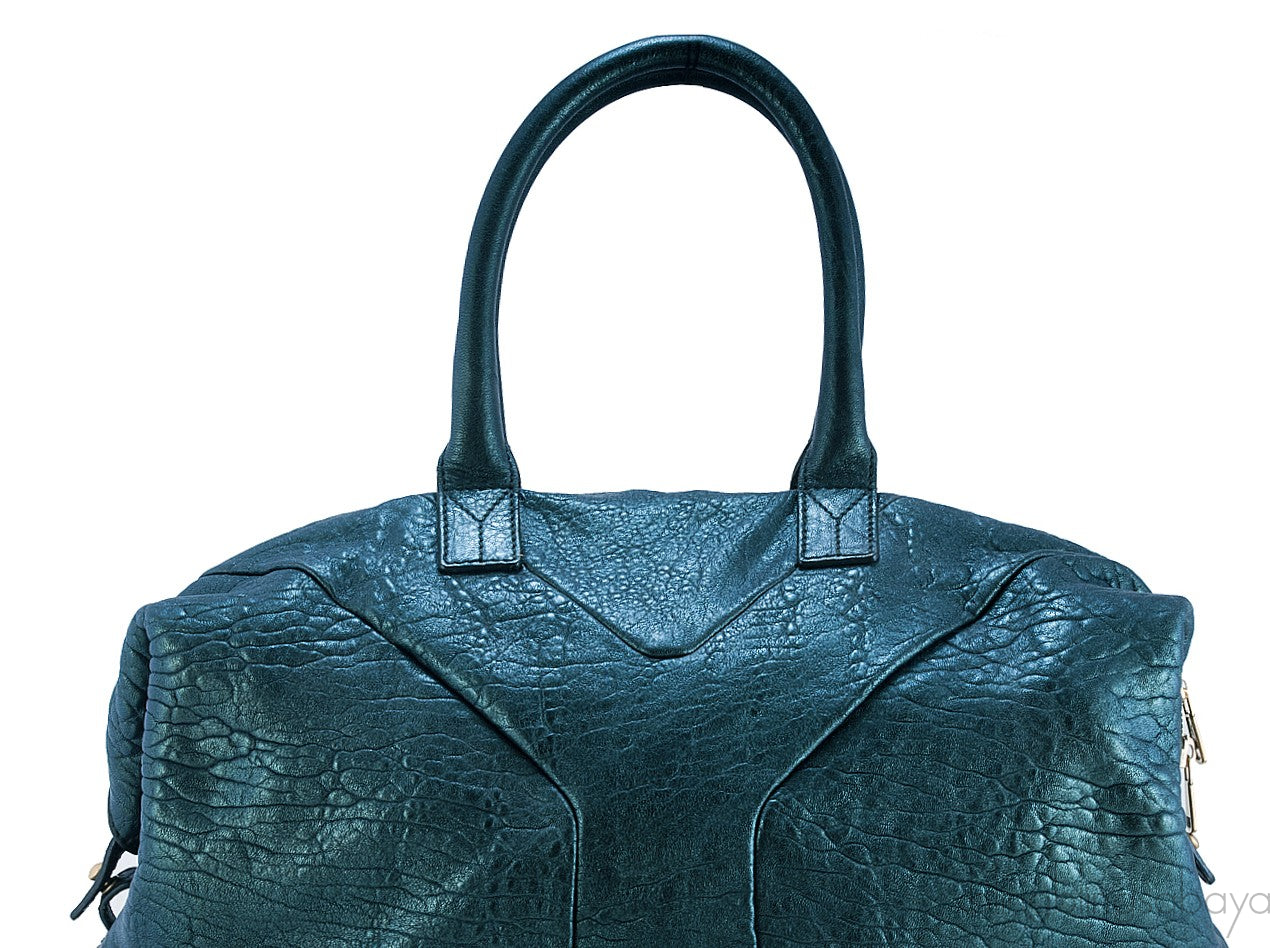 Metallic Dark Green Boston Bag